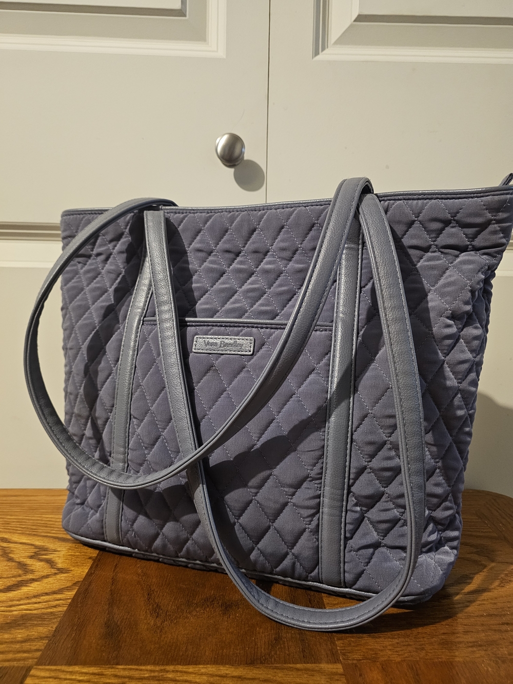 Vera Bradley Quilted Tote in Gray-Blue